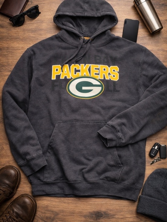 NFL Other - NFL Gray Green Bay Packers Hoodie, Comfy, Oversized
